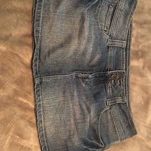 Jean skirt.